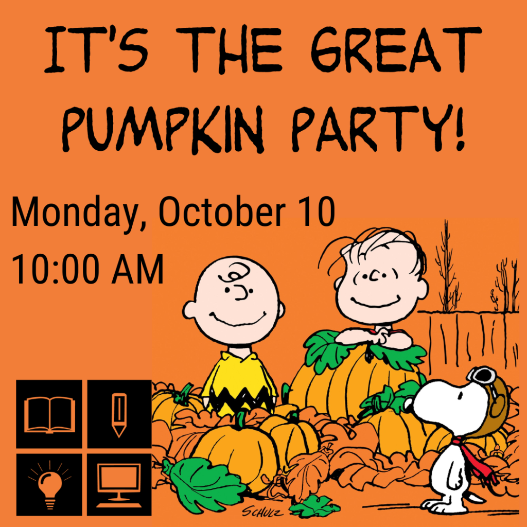 it's the great pumpkin party logo
