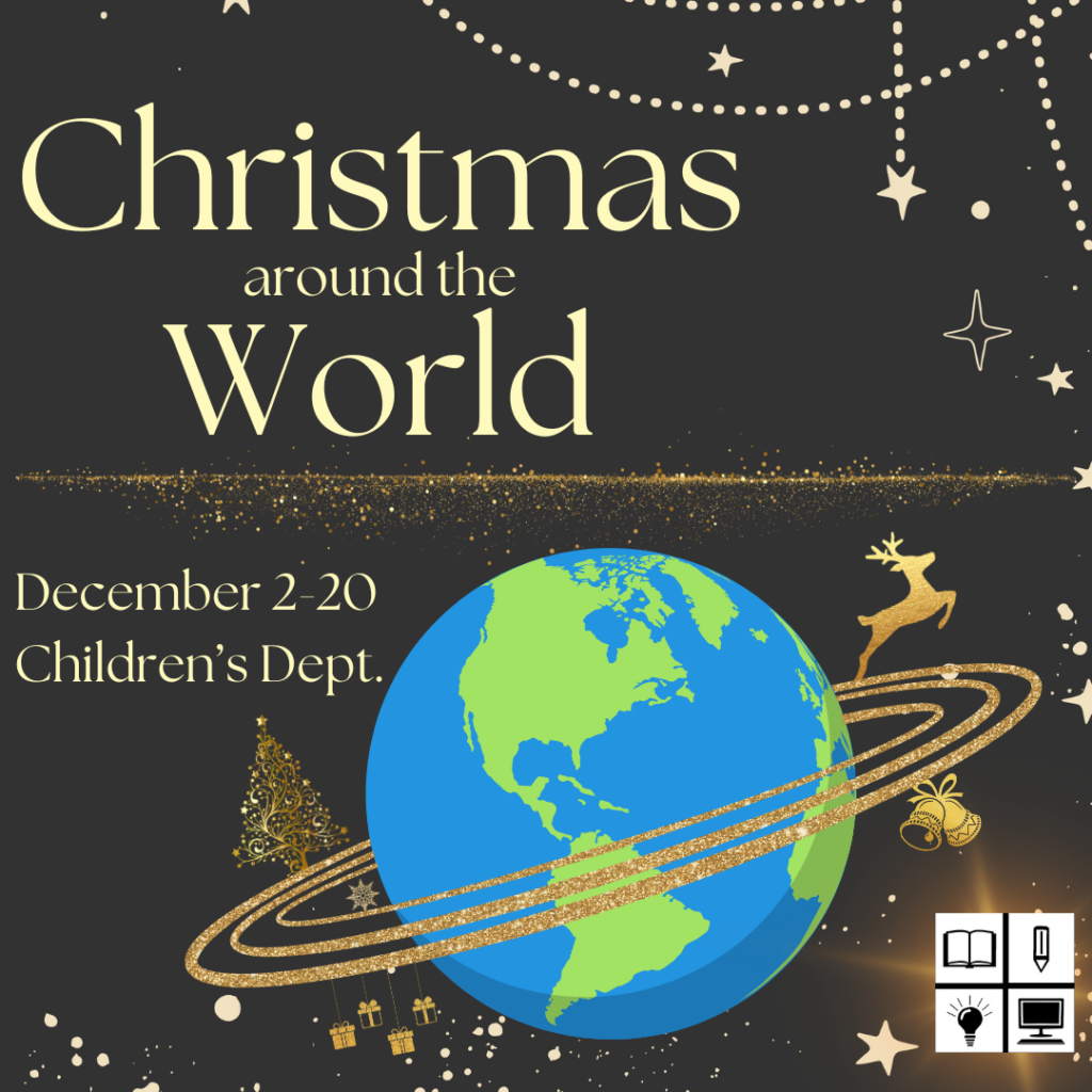 Join our library's Christmas Around the World event from Dec 2-20! Kids will create ornaments and crafts inspired by global Christmas traditions.